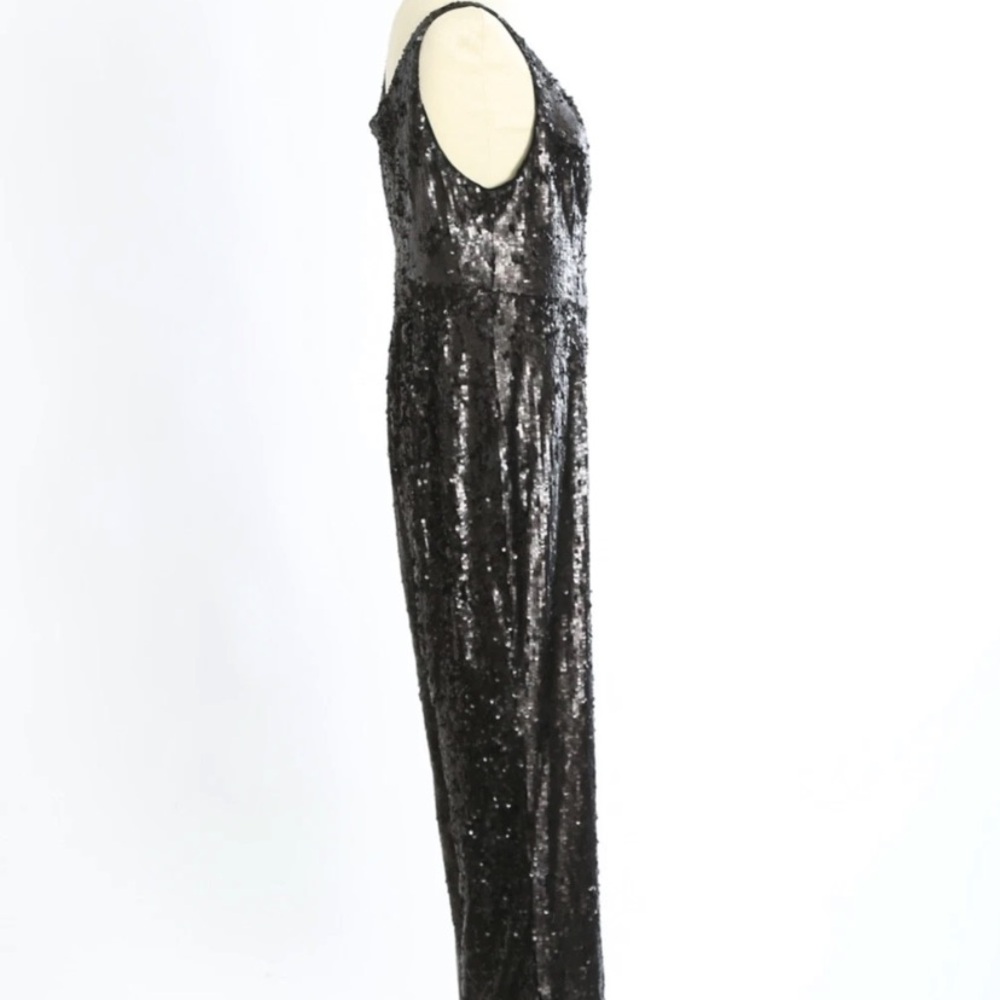 NWT Dress the Population Charlie Sequin Wide Leg Jumpsuit 1X $318 - Picture 4 of 9
